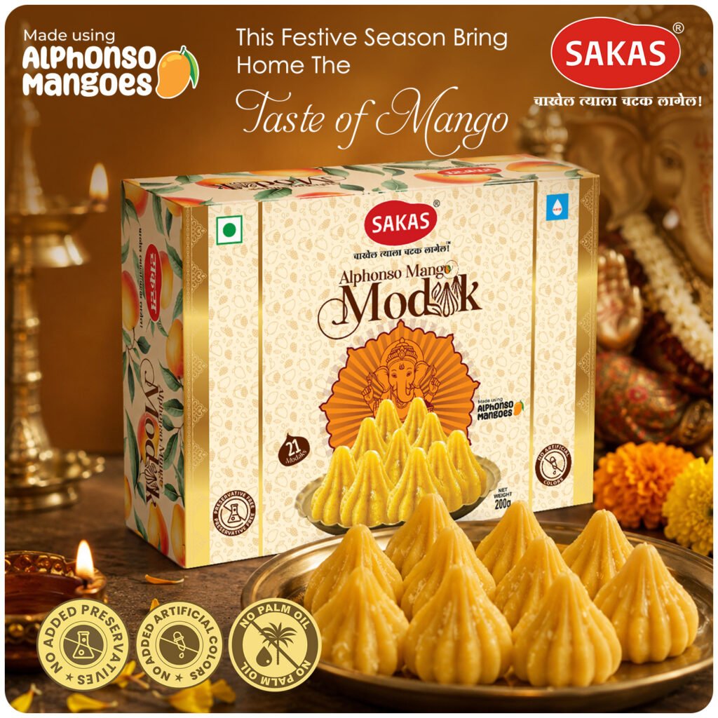 Sakas Alphonso Mango Modak 200g