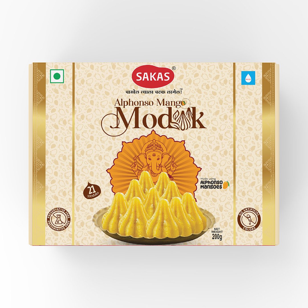 Sakas Alphonso Mango Modak 200g - Image 4
