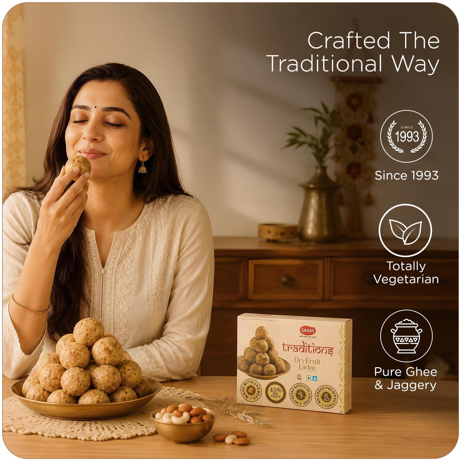 Sakas Traditions Dry Fruit Ladoo 200g - Image 3