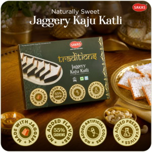 Sakas Traditions Jaggery Kaju Katli 200g